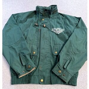 Vintage NFR National Finals Rodeo Jacket Cal Craft Western Las Vegas Green 90s S